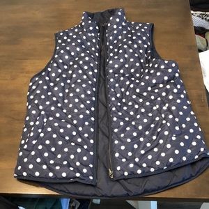 The Limited polka dot puffer vest